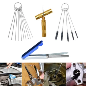 1 Set Carburetor Carbon Dirt Jet Remove 13 Cleaning Needles 15 Brushes Tool Kit - Picture 1 of 11
