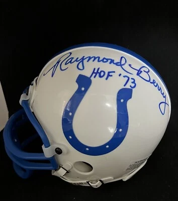 BALTIMORE COLTS RAYMOND BERRY SIGNED MINI HELMET JSA COA AUTHENTIC AUTOGRAPH HOF - Image 1 of 2