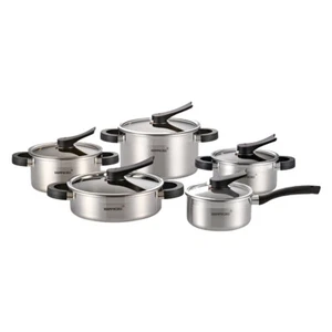 Happycall Full Body 3 Ply IH Stainless Steel Pot Set of 5 - Picture 1 of 7