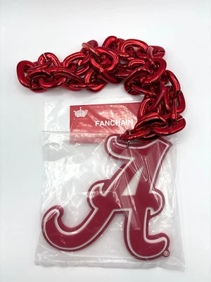 New Aminco NCAA RED Alabama Crimson Tide Fan Chain Necklace FREE SHIPPING foam - Image 1 of 3