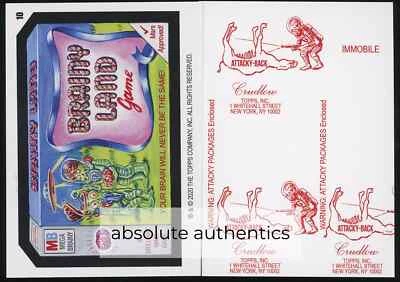2020 Topps Mars Attacks Wacky Packages Red Crudlow Back Series 4 Brainy Land #10 - Image 1 of 2