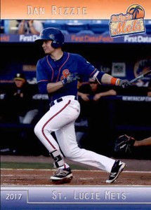 2017 St. Lucie Mets Grandstand #24 Dan Rizzie Orland Park Illinois Baseball Card