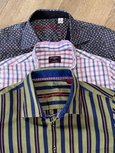 Lot of 3 Boys Robert Graham and Untuckit Button Down Shirt Size Medium 10-14 - Picture 1 of 7