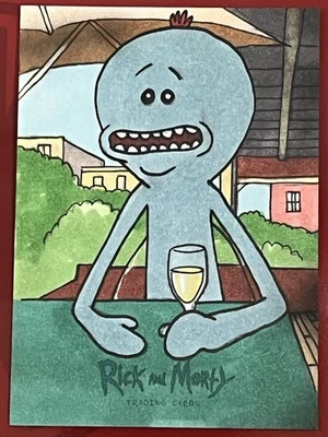 Rick and Morty Cryptozoic Season 1 Sketch Card Huy Truong 1/1 Mr MeeSeeks - Image 1 of 4