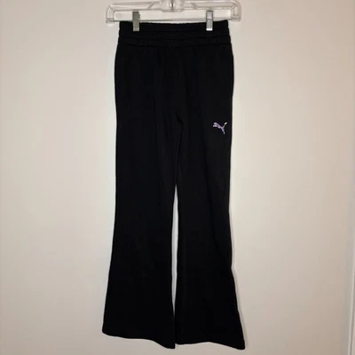 PUMA NUEVO Pantalón Acampanado Polar Galáctico Niñas M (8/10) Negro Elástico Foto 1 de 4