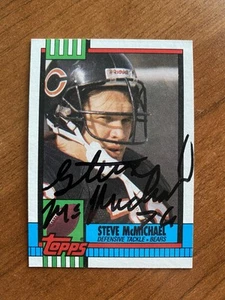 Steve McMichael Chicago Bears signed card 1990 Topps Autograph Signed Card #370 - Picture 1 of 2