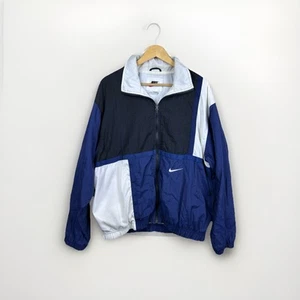 Vintage Nike Windbreaker Jacket Mens Large Full Zip Colorblock 90s - Picture 1 of 8