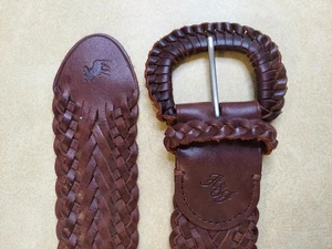 Cinturón trenzado tejido de cuero marrón ancho para mujer Abercrombie & Fitch marrón XS/S - Imagen 1 de 11