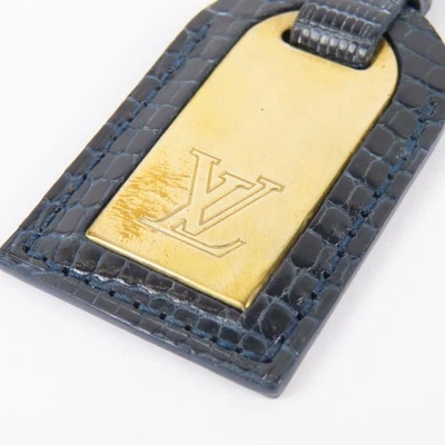LOUIS VUITTON Portecle Lagarto Llavero Bolso Dije Llavero Azul Marino Dorado Longitud 9 cm  Foto 1 de 4