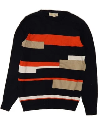 Suéter Jersey MICHAEL KORS Mujer Cuello Redondo Reino Unido 10 Pequeño Azul Marino Rayas CM25 Foto 1 de 3