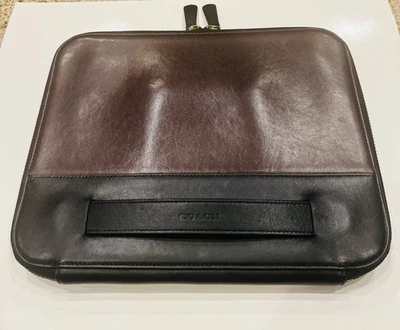 Vintage Coach Leather Zip Portfolio Document Case  - Image 1 of 4