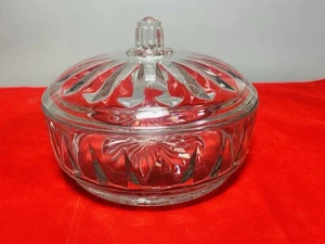 Vintage Wheaton Glass US MADE Clear Large 7 inch Lidded Candy Dish-MCM Décor - Picture 1 of 8