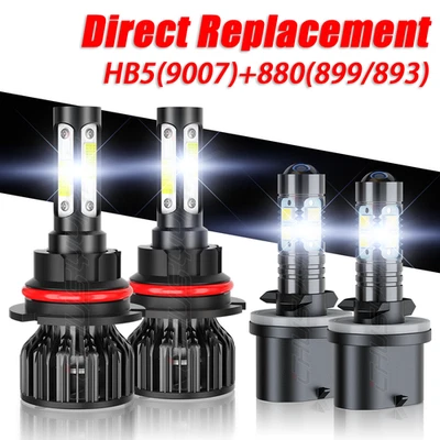 Faros antiniebla altos/bajos LED para Dodge sedán de neón 4 puertas 2002-2005 6000K Foto 1 de 4