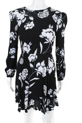 Vestido Yumi Kim para mujer fino estampado floral línea A negro talla grande 11214700 Foto 1 de 4