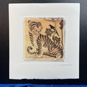 Nuovo unico tessuto tradizionale coreano arte di/firmato Kim Soo Nam, 5,5" mq. immagine - Foto 1 di 14