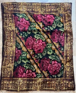 Vintage Chase Kutsche Decke Pferd Floral Antik Vintage Buggy Schlitten Runde 5’x4’ - Bild 1 von 5