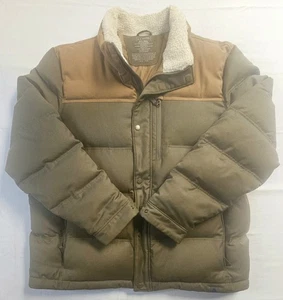 LL Bean Brackett Basin 650 Brown Downtek Puffer Jacket w/Magnetic Snap Mens XXL - Picture 1 of 9