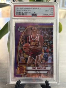 JUJU WATKINS 2024-25 BOWMAN U CHROME PURPLE REFRACTOR USC /399 PSA 10 Q3882 - Picture 1 of 2