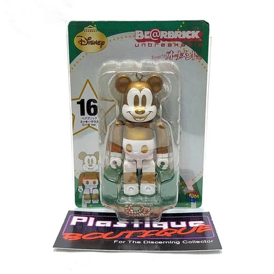  Bearbrick Disney Mickey Mouse #16 DORADO BLANCO ADORNO ESPECIAL KUJI NAVIDAD... Foto 1 de 4