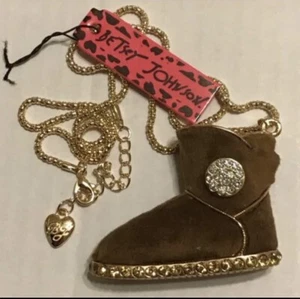 Bota Difusa Collar Marrón Lindo Divertido Suave 3D Botas Estrás Invierno Bajo ugg BJ - Imagen 1 de 5