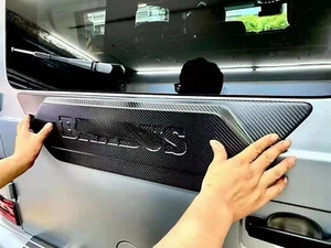 Rear Carbon Fiber Back Door Trim Cover For Mercedes Benz G Class W464 AMG - Foto 1 di 5