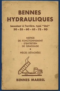 1964-Notice bennes Marrel Hydrauliques-Basculant à l'Arriere type Uni - Picture 1 of 5