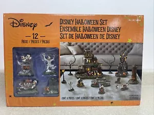 Disney Halloween Casa Embrujada 12 Piezas Mickey Goofy Donald Nuevo en Caja Iluminado Musical - Imagen 1 de 8