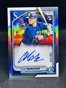 2024 Bowman Chrome Cade Marlowe Rookie Auto Refractor /499 Seattle Mariners - Picture 1 of 2