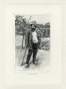"Claude MONET dans son jardin à Giverny en 1889" Photogravure originale entoilée - Picture 1 of 1
