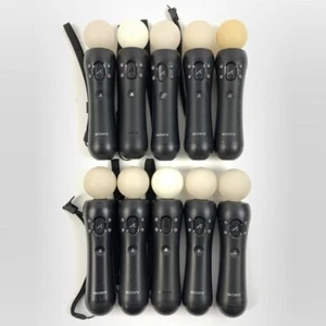 Sony PlayStation VR Move Motion Controller Black Lot of 10 As Is 6517 UT - Picture 1 of 4