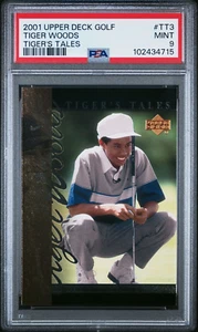 Golf Tiger's Tales 2001 cubierta superior #TT3 TIGER WOODS RC clasificación PSA 9 *como nuevo* - Imagen 1 de 2