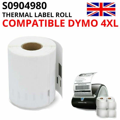 S0904980 DYMO COMPATIBLE 4XL SHIPPING LABELS 104X159MM (4"X6") 220 PER ROLL