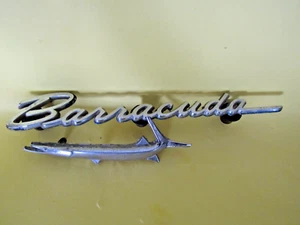 1967 PLYMOUTH BARRACUDA LH DRIVERS FENDER EMBLEM #2785321 & 68 Script #2786559 - Picture 1 of 9