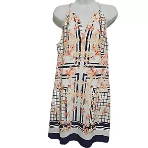 Vestido sin mangas informal floral para mujer talla mediana halter estampado de bufanda fluido - Imagen 1 de 13