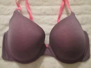 Reggiseno donna Victoria's Secret Uplift semi demi viola/neon 36D con ferretto - Foto 1 di 3