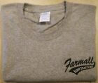 Farmall Farm Tractors Embroidered Mens 100% Cotton S/S T-shirt (2 colors)
