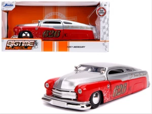 1/24 Jada 1951 Mercury Silver and Red #626 Holley Bomber Diecast Model Car 31454 - Picture 1 of 1