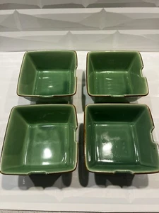 Pottery Barn Square Asian Noodle / Soup Bowl Green 4 - Picture 1 of 10