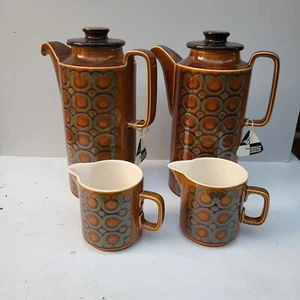 Vintage Retro Hornsea Bronte Coffee Pots Milk Jugs 1972 The Design Centre - Picture 1 of 13
