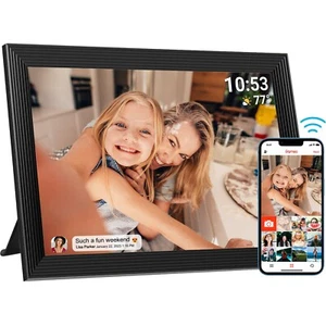 32GB FRAMEO 10.1 Inch WiFi Digital Photo Frame Touch Screen Auto-Rotate - Picture 1 of 10