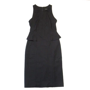 NWT Banana Republic Bi-Stretch Side Peplum Sheath in Black Sleeveless Dress 8 - Picture 1 of 7