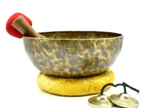 11 Zoll Vollmond Gesangsschale Set Hammerkissen Striker - Chakra Balancing - Bild 1 von 6