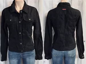 Hard Tail Forever Linen Jacket L225 Black Button Blazer Casual Women's Small - Picture 1 of 13
