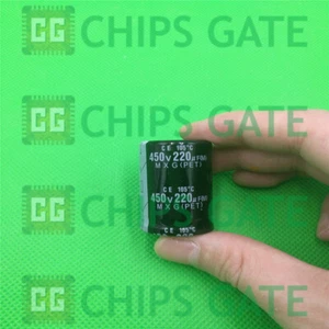 2PCS 220uF 450V Snap In Mount Electrolytic Capacitor 450 Volts 220mfd 450VDC - Picture 1 of 2