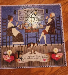 Buffalo Games Puzzle - Dining Sweethearts - 300 pezzi completo Charles Wysocki - Foto 1 di 1