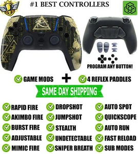 Eye of the God Pro V4 Modded + 4 Paddles Silent Modz Wireless Controller for PS5 - Picture 1 of 1