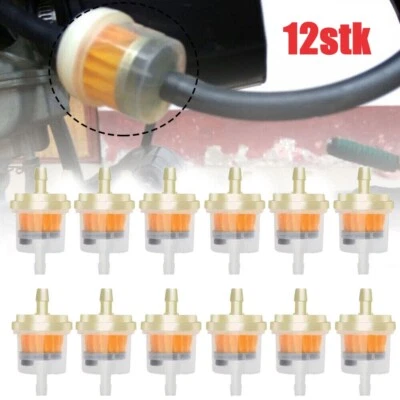 12x Benzinfilter Sprit Kraftstofffilter 6-8mm Für Auto PKW Motorrad Roller Quad