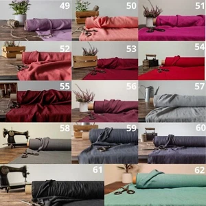 100% Linen Fabric by the Yard – Soft, Breathable – Sewing, Curtains & Clothing - Picture 1 of 19