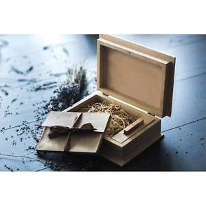 Handmade wedding wood photo box for USB Drive for wedding or family photo