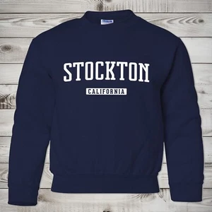 Stockton Sweatshirt for Kids | Stockton California Youth Crewneck Sweatshirt - Picture 1 of 6